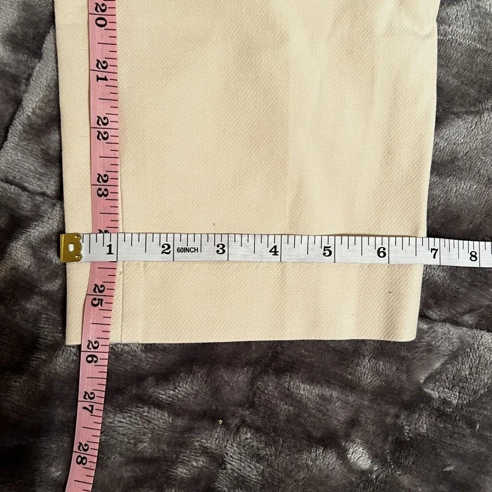 Ann Taylor Devin Beige Tan Work Pants Trousers Flat Front Pockets Size 6 Career - Picture 12 of 13
